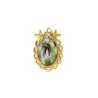 Golden pendant of Our Lady of Lourdes with prayer