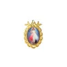 Gold-plated Merciful Jesus pendant with quote