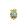 Gold-plated Lourdes Apparition pendant with quote
