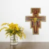 Croix de San Damien en Bois 35 cm