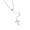 Rosario dell'apparizione in argento con grani di cristallo colorato da 4 mm