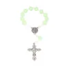 Chapelet dizainier de Lourdes, grains lumineux et coeur Apparition de Lourdes