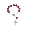 Saint Benedict single decade rosary with coloured beads