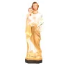 Saint Joseph with Child Coloured resin statue 40cm