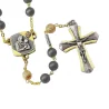 Rosario di San Giuseppe in argento dorato e pietre di ematite