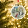 Palla di Natale in ceramica dell'Apparizione decorata a mano