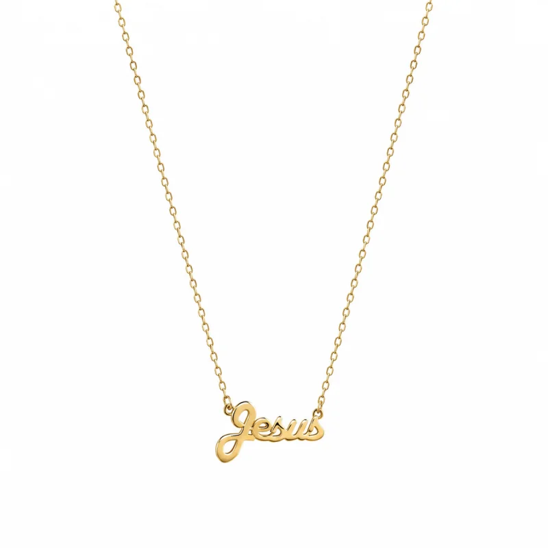 Collana con Gesù placcata in oro