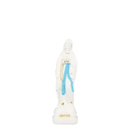 Statue Notre Dame de Lourdes en résine effet céramique 15cm