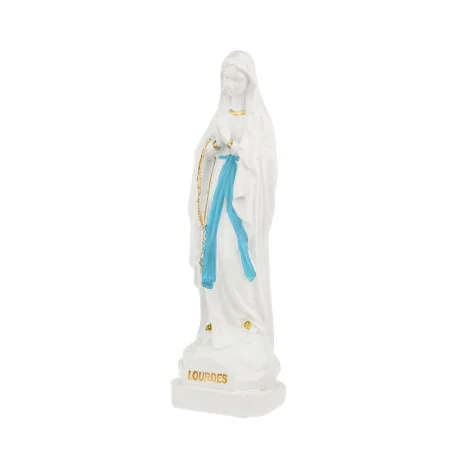 Statue Notre Dame de Lourdes en résine effet céramique 15cm