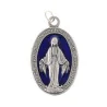 Miraculous Medal, blue background metal 35mm