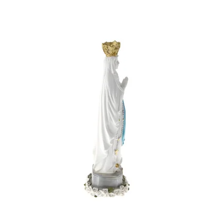 Statue de la Vierge couronnée de Lourdes blanche 22cm