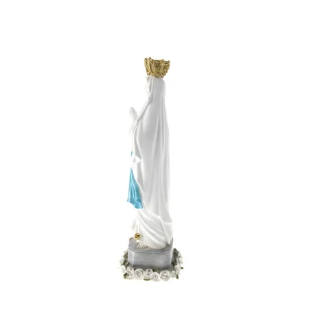 Statue de la Vierge couronnée de Lourdes blanche 22cm
