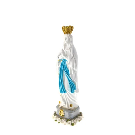 Statua della Vergine coronata di Lourdes, bianca, 22 cm