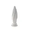 Statue de Notre Dame de Lourdes blanche imitation marbre 25cm