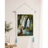 Cadre de l'Apparition de Lourdes sur toile 50x35cm