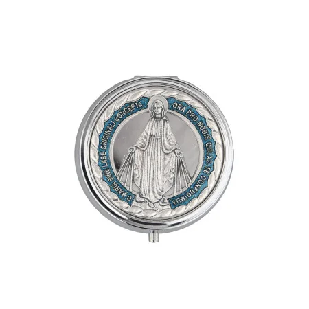 Silver-Tone Miraculous Virgin Pyx