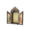Niche murale religieuse en bois avec portes et anges 21cm