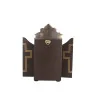 Niche murale religieuse en bois avec portes et anges 21cm