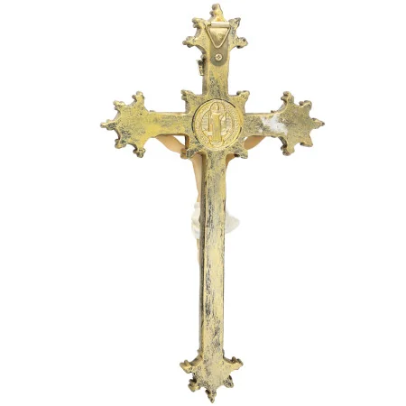Crucifix de Saint Benoît de 24cm en résine