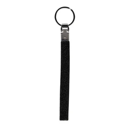 Porte clés lanière "Lourdes" avec strass noir