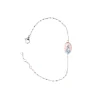 Bracelet en acier Médaille Miraculeuse et perles roses