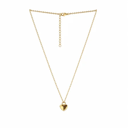 Collier avec pendentif cœur Lourdes en acier doré