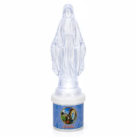 Bougie Led Vierge Miraculeuse et Sticker Apparition de Lourdes