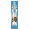 Set di due candele dell'Apparizione di Lourdes 18cm