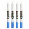 Set di 4 candele bianche e blu dell'Apparizione di Lourdes 2x19cm