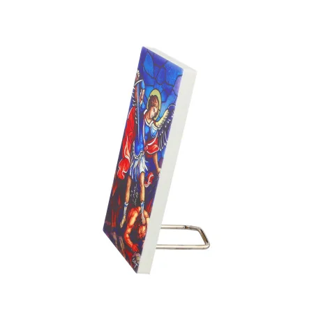 Cadre de Saint Michel fond bleu 6x12cm