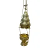Liturgical censer for hanging, in gilded metal