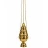 Liturgical censer for hanging, in gilded metal