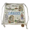 Zaino a sacchetto con vedute di Lourdes 40x40 cm