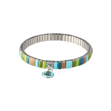 Bracelet coloré avec médaille bleue de la Vierge Marie