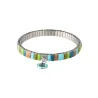 Bracelet coloré avec médaille bleue de la Vierge Marie