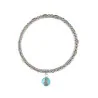 Bracelet coloré avec médaille bleue de la Vierge Marie