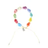 Bracelet Coeur Sacré Ex-voto colorées avec médaille de Lourdes