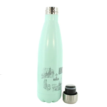Fiaschetta isolante "Lourdes" in acciaio inox riempita con 500 ml di acqua di Lourdes
