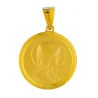 Médaille Vierge Marie revers Apparition de Lourdes 30 mm Plaqué Or