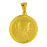 Médaille Vierge Marie revers Apparition de Lourdes 30 mm Plaqué Or