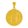 Médaille Vierge Marie revers Apparition de Lourdes 30 mm Plaqué Or
