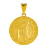 Médaille Vierge Marie revers Apparition de Lourdes 30 mm Plaqué Or
