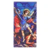 Cornice in legno di San Michele su sfondo blu, 6x12 cm
