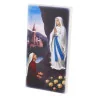 Colour wooden frame of the Apparition at Lourdes, 6x12cm
