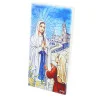 Wooden frame of the Apparition of Lourdes with stained-glass effect, 6x12cm