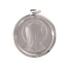 Silver medal double sided Holy Mary in profile and Apparition 25 mm
