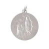 Silver medal double sided Holy Mary in profile and Apparition 25 mm