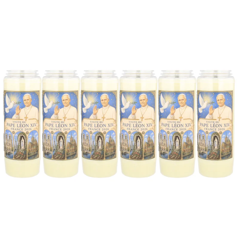 copy of Set of 6 Pope Leo XIV Novena Candles