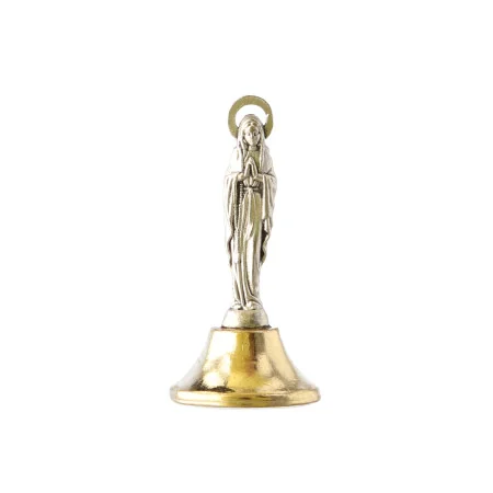 Mini statua di Nostra Signora di Lourdes in metallo, 3,5 cm