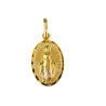 Médaille Miraculeuse brillante en plaqué or 15mm